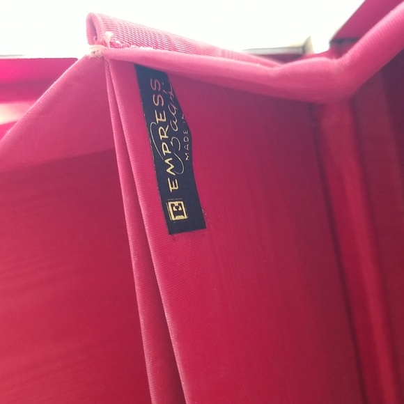 Vintage 1950's Empress Velvet Floral Box Purse and 50's Long Rayon Scarf, $140 - Picture 7 of 13